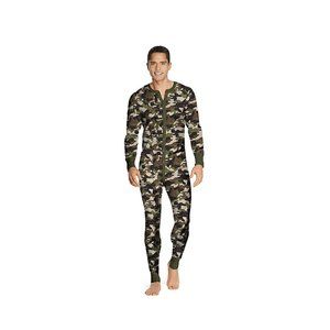 Hanes X-Temp Men's Organic Cotton Camo Thermal Union Suit-14530-Camo